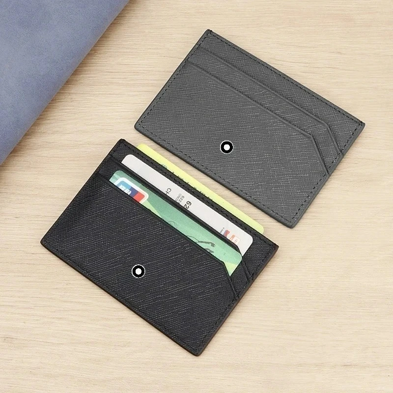 

Бизнес-кошелек для карт, мужской кошелек из 100% натуральной кожи, тонкий мини-держатель для кредитных карт, чехол для удостоверения личности, мужской кошелек, маленький кошелек, держатель для карт