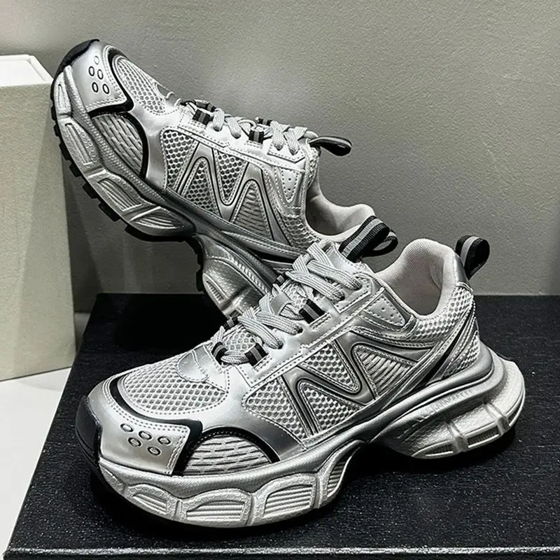 

Women Thick Sole Height Increasing Tenis Shoes Lace Up Sneakers Casual Thick Sole Mesh Breathable Women Casual Sneakers 35-40