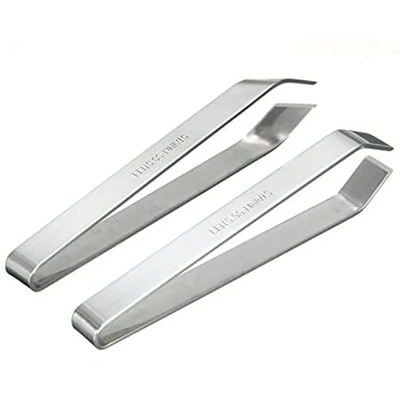 ABVS (2Pcs) Fish Bone Stainless Steel Professional Fish Tweezers, Kitchen Seafood Tool