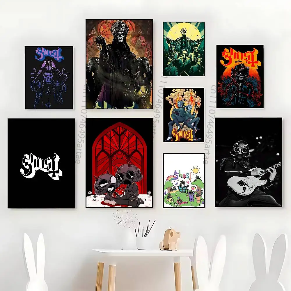 G-Ghost bc Nameless Ghoul Classic Wall Art Canvas Print Poster Suitable for Home Living Room Decoration Painting