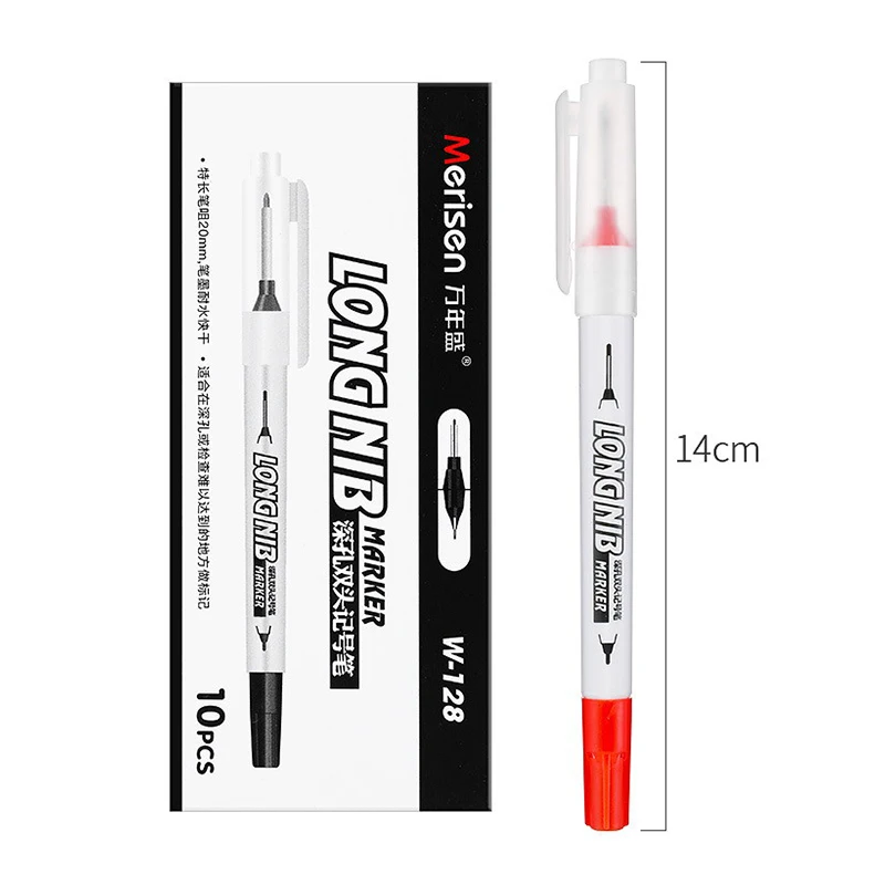 Construction Marker Pen 20Mm Line Marker tag Markers Pen Double Nib Long Head Marker Deep Hole Metal Bathroom Carpentry Ceramic