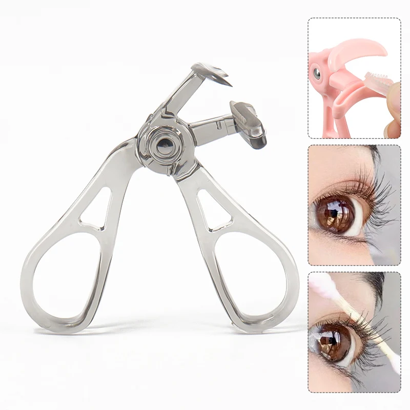 1pProfessional Wide-angle Eyelash Curler Frameless Curling Comb Tooth Lash Curler with Refill Pad Long-lasting Shaping Lash2026