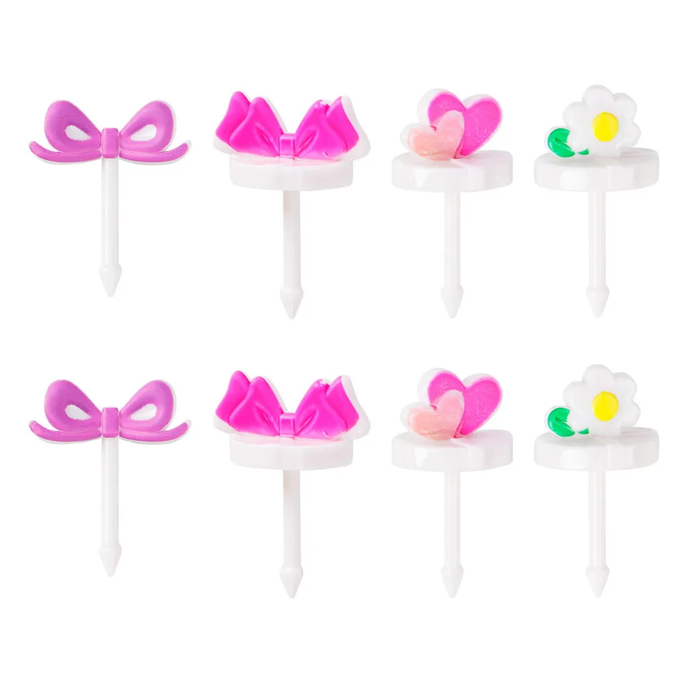 

8Pcs/Set Fruit Fork Mini Cartoon Children Snack Cake Dessert Pick Toothpick Bento Lunches Party Decoration Bento Box Accessories