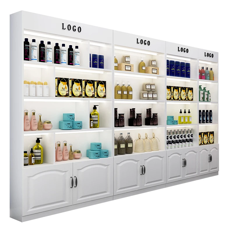 2025customized.Multi-layer Container Shelf Beauty Salon Product Display Cabinet Skin Care Cosmetics Display Cabinet Cosmetic Dis