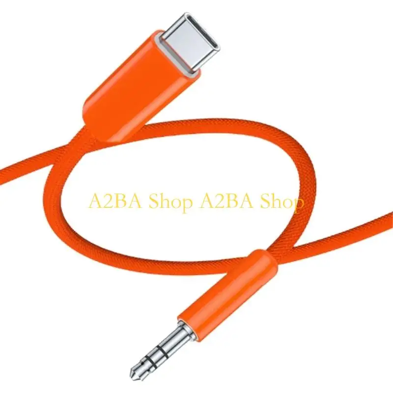A2BA Colorful USB Type C To 3.5mm Sound Connectors Cable Adapter Wire For Seamlessly Music And Voice Experience