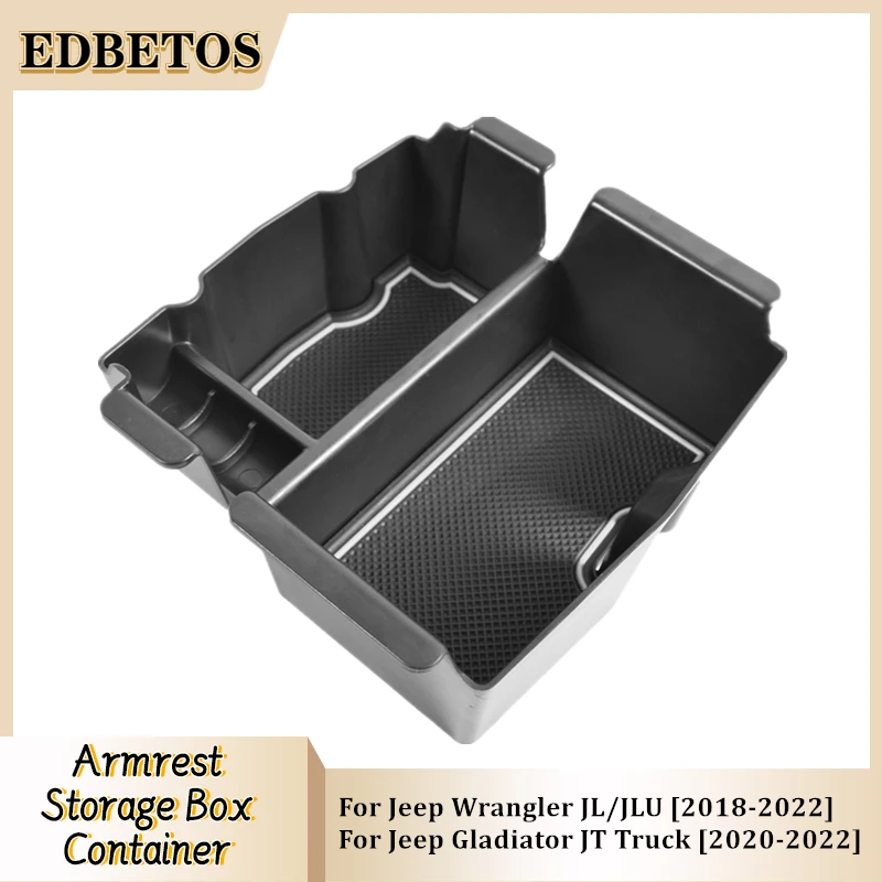 Car Central Armrest Storage Box Secondary Storage Center Console Organizer For Jeep Wrangler JL/JLU 2018 2019 2020 2021 2022