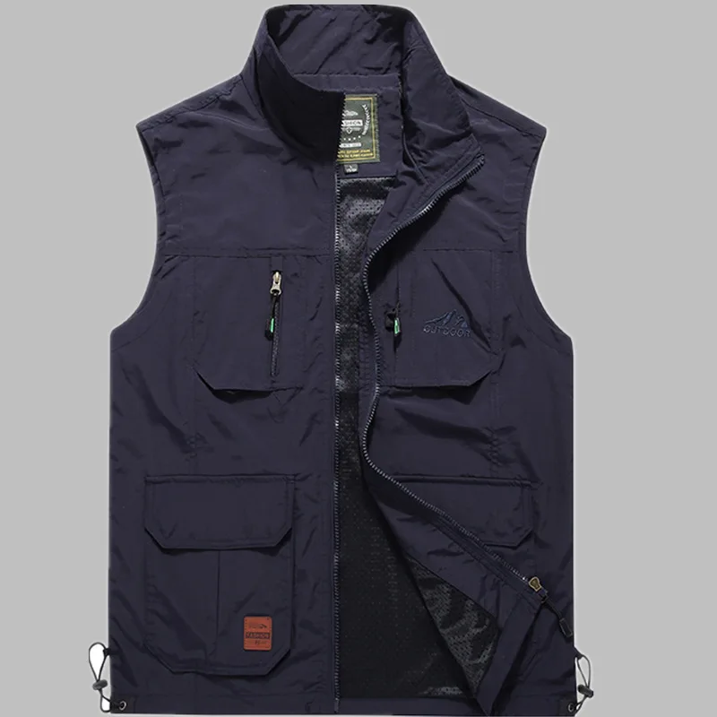 Men's Multi Pocket Quick Drying, Waterproof, and Scratch Resistant Multi-functional Outdoor Loose Size Casual Fishing Vest