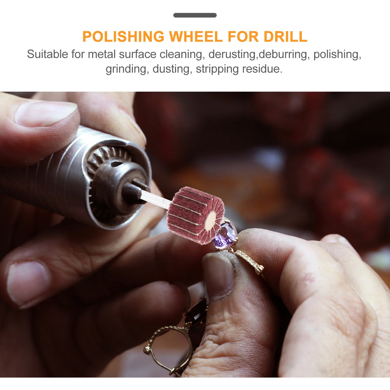 

10Pcs Electric Grinding Heads Abrasive Buffing Wheels Rust Removal Deburring Polishing Kit for Metal Aluminum Surface Cleaning