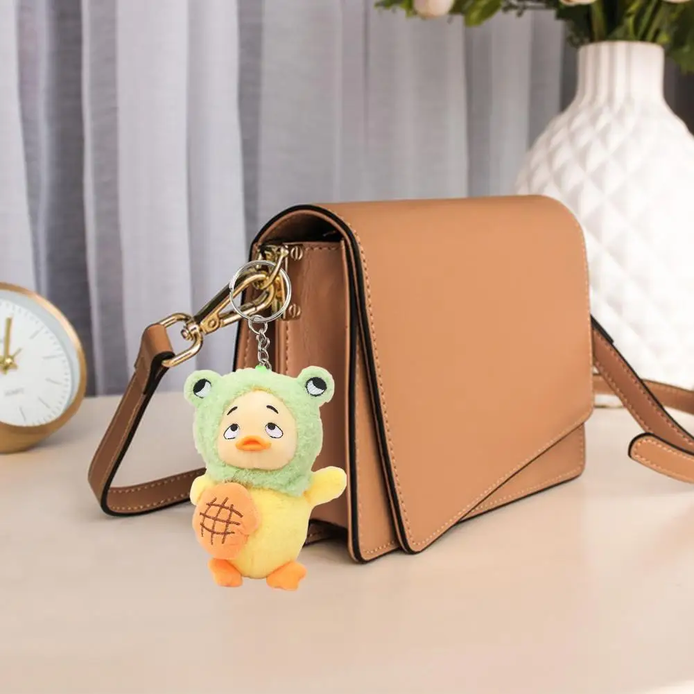 Duck Plush Toy Deform-resistant Plush Toy Yellow Duckling Plush Doll Keychain for Car Backpack Cute Stuffed Toy for Wallet