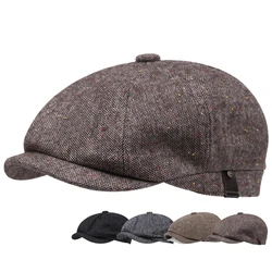 Men's Vintage Beret Newsboy Cap Classic Gatsby Style Cotton Blend Adjustable Spring Beret For Men