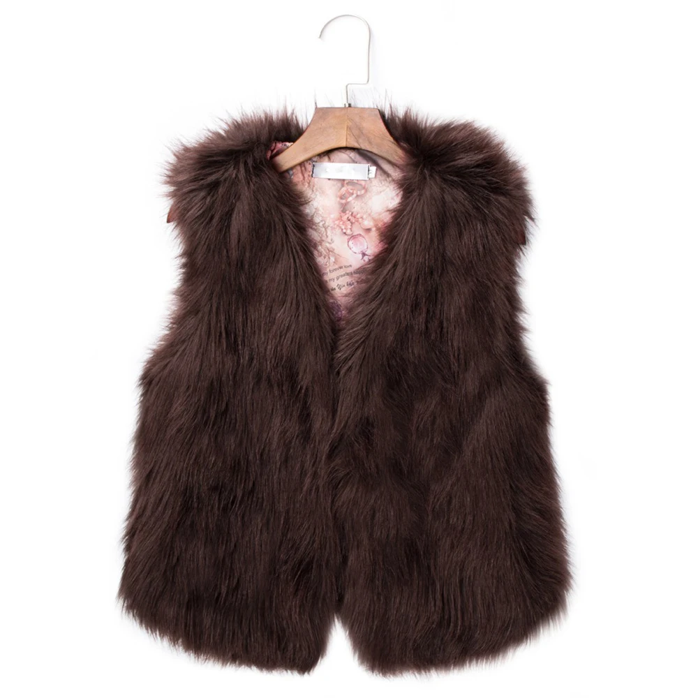 

Grey Faux Fur Jackets Vest Women Fluffy Thicken Coats Vest Female 2025 Winter Chic Warm Solid Casual Outwear Fur Waistcoat