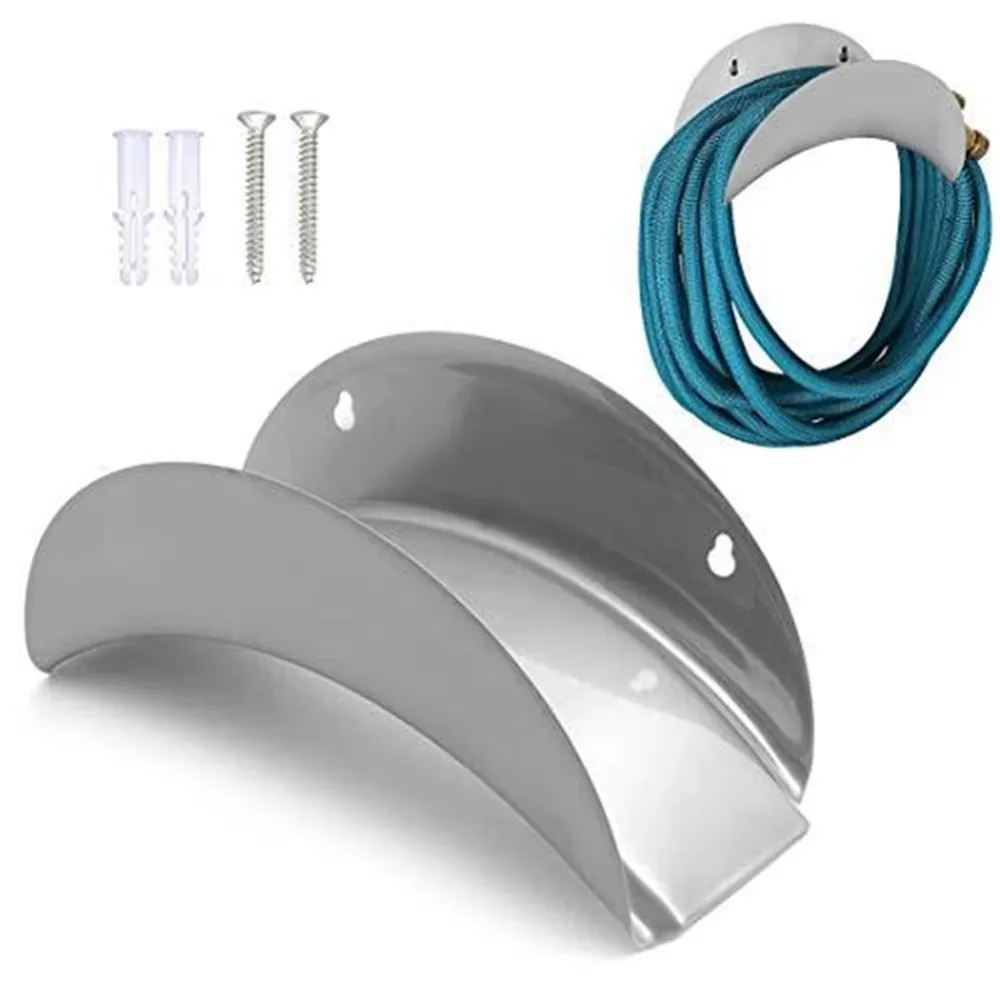 For Wall Mount Hose Hanger Durable Strong Load-bearing Capacity Hose Holders Organizer Rustproof Outdoor Hose Holder Yard