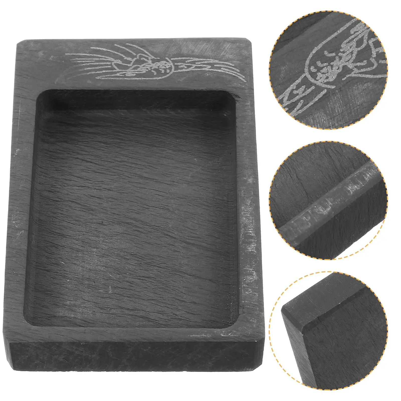 

Mini Inkstone Traditional Inkslab for Drawing Calligraphy Stone Retro DeskDecoration Durable ArtSupply TeachingTools