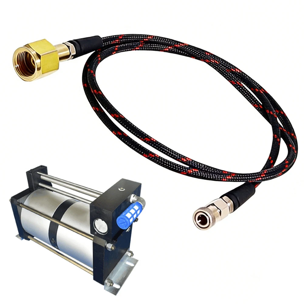 24 36 60 Inch Stainless Steel M10 Male To Female Reducer Black Band Red Thread Gold Plated Fitting For Outdoor Grill Gas Line