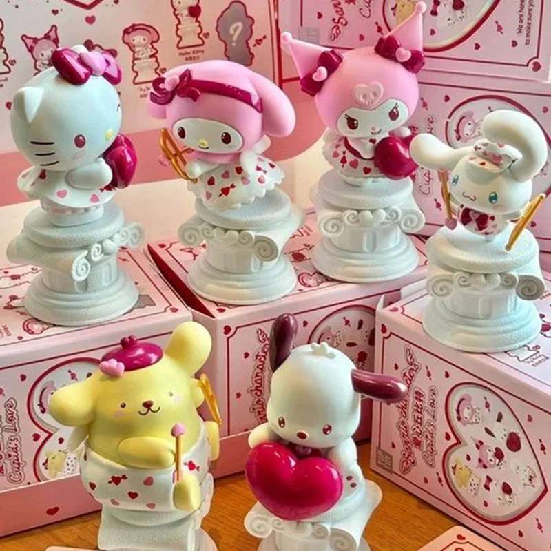 Simpatico cartone animato Sanrio Family Cupido'S Love Series Blind Box Kuromi Doll Decorazione Collezione Modello Giocattoli Regali di San Valentino