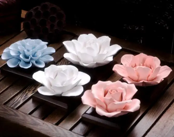 Silica gel 3D molds Lotus soap mold jasmine silicone rose flowers candle aroma mould camellia handmade soap making moulds