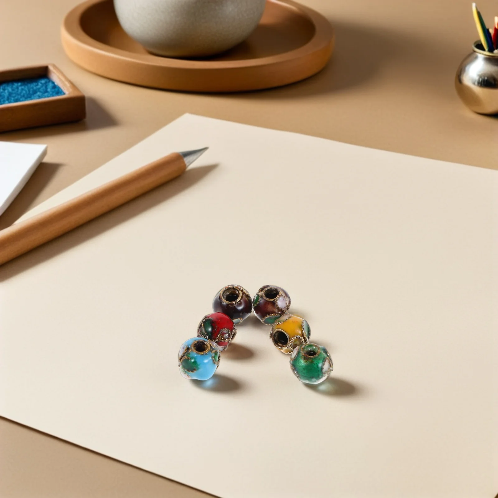 

15pcs Enamel Beads 4Mm Multicolor Alloy Craft Spacer Beads For Jewelry Making Diy Bracelets Necklaces Loose Round Charms Bulk