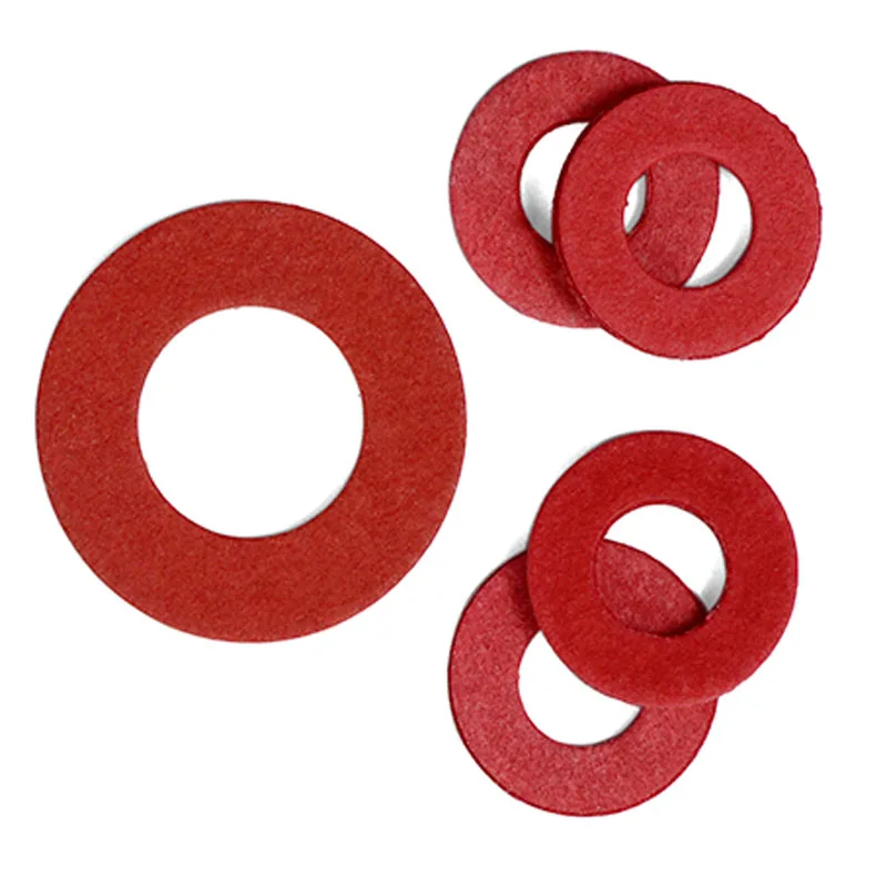 20/50/100pcs M2 M2.5 M3 M3.5 M4 M5 M6 M7 M8 M10 M12 Insulation Plain Gasket Ring Red Steel Paper Fiber Insulating Flat Washer