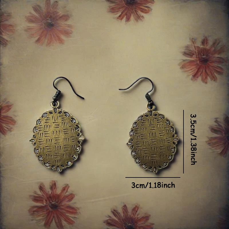 لطيف ثلج وكريسنت صورة البيضاوي الزجاج كابوشون زهرة على شكل خطاف الصيد أقراط الهدايا اليدوية