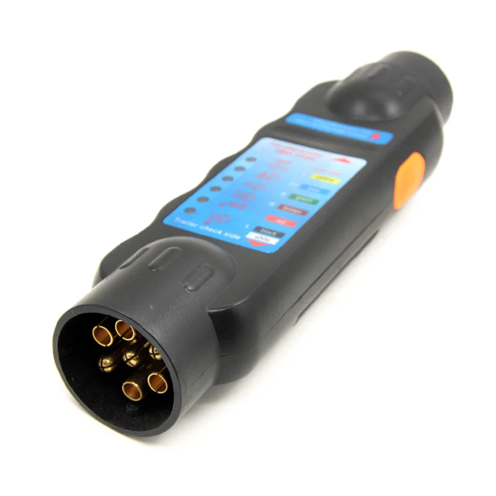 

7 Pin Trailer Plug Tester Ergonomic Design Cross Slotted Copper Needles Safe Dependable 7 Way Plug Tester Trailer Test