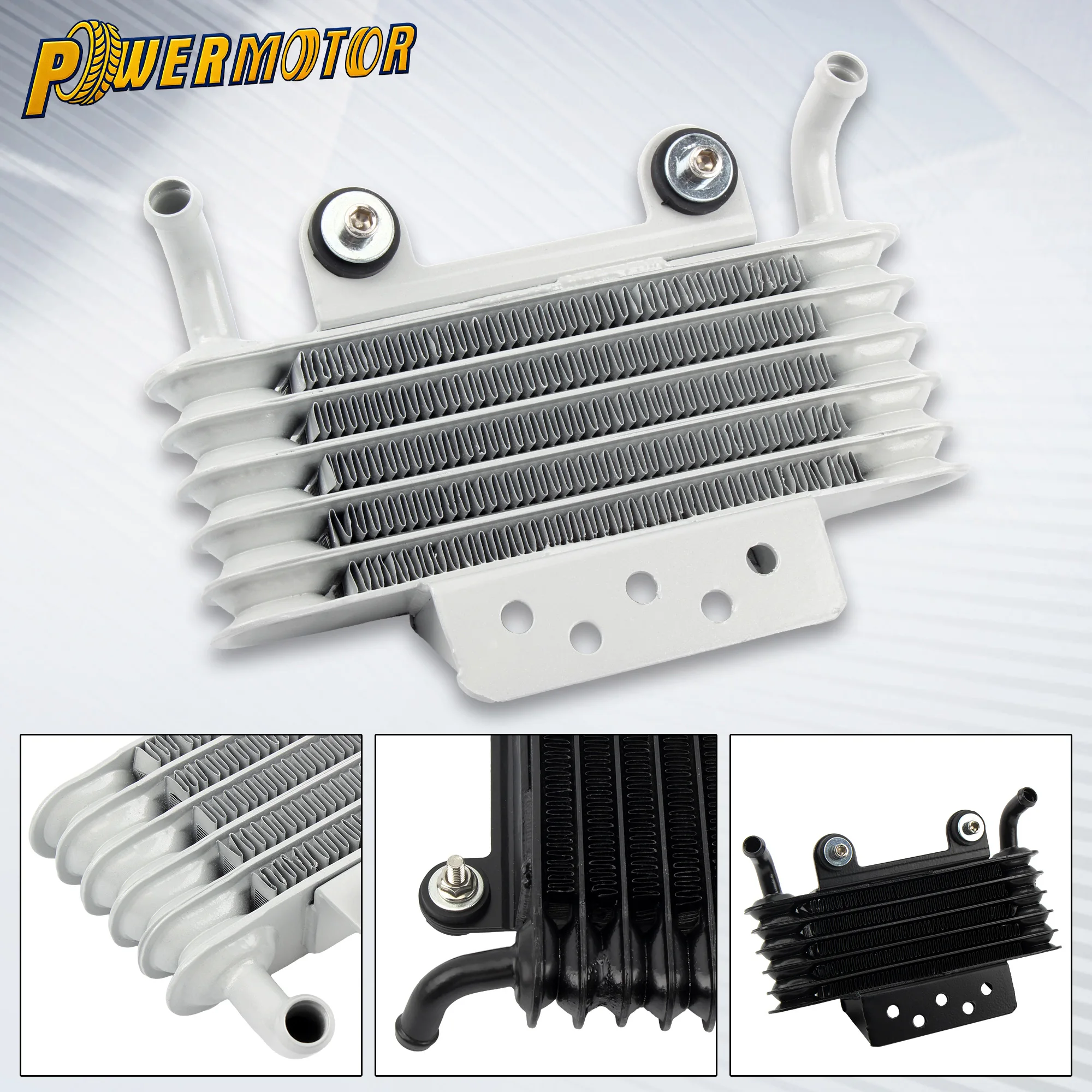 

5 Row Universal Motorcycle Oil Cooler Aluminum Engine Oil Cooling Radiator for 125cc-250cc Motorbike Dirt Bike ATV Modification