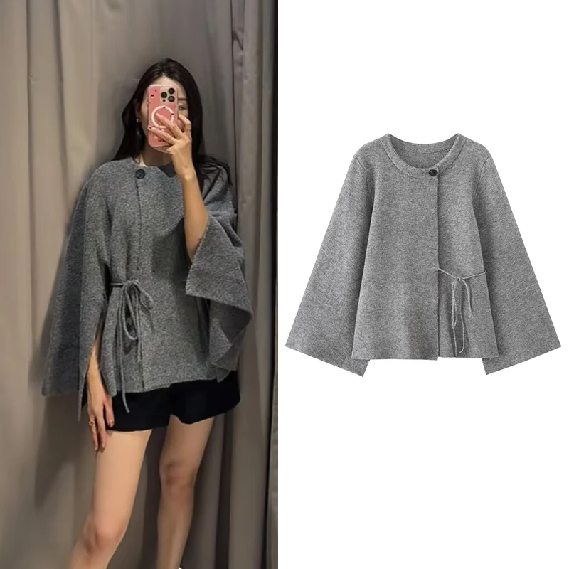 

Women's 2025 New Autumn Sweater Knitted Tops Fashion Loose Elegant Long-Sleeved Warm Women Sweater Chic Street Young Cardigan