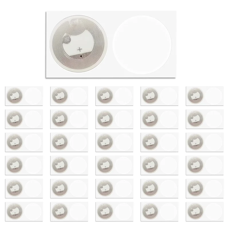 

FEDI-800Pcs NFC Ntag216 Sticker Ntag216 NFC Tags NFC 216 Tag Ntag216 NFC Cards 13.56Mhz NFC Tag Stickers 888 Bytes Memory