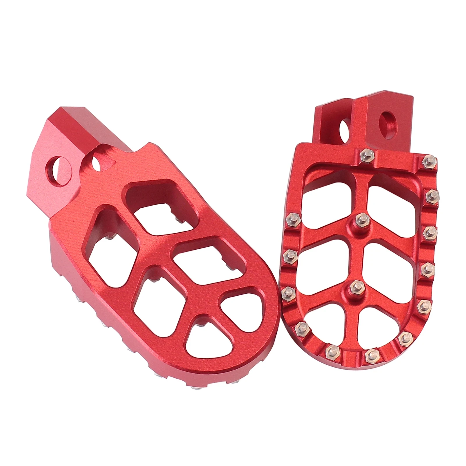 Motorcycle Red/Black/Blue Billet Wide Foot Pegs Footrest For Yamaha XT250 YZ125 YZ80 WR250 TTR90 TTR125