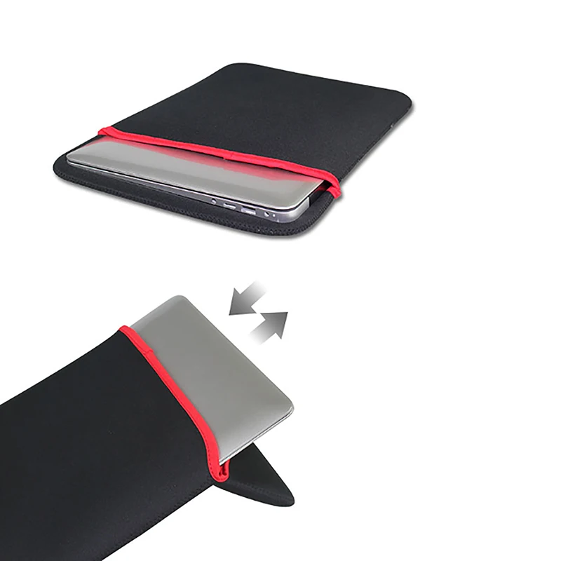 

7-14 Inch Laptop Pouch PC Case Bag Protective Bag Soft Black Sleeve Tablet Bag