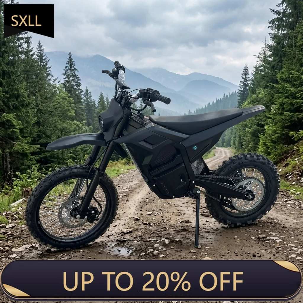 SXLL  Two-wheeled Outdoor Off-road Electric Motorcycle 72V 3000W Longe Range Electric Bicycle for Adults and Teenagers
