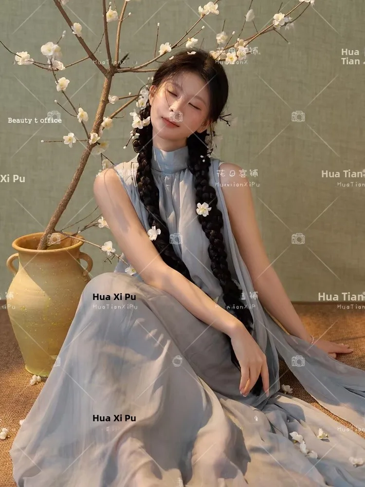 

New 2026 Studio Autumn Zen New Chinese Style Girl Atmosphere Dress Cold National Wind Photography Art Clothes