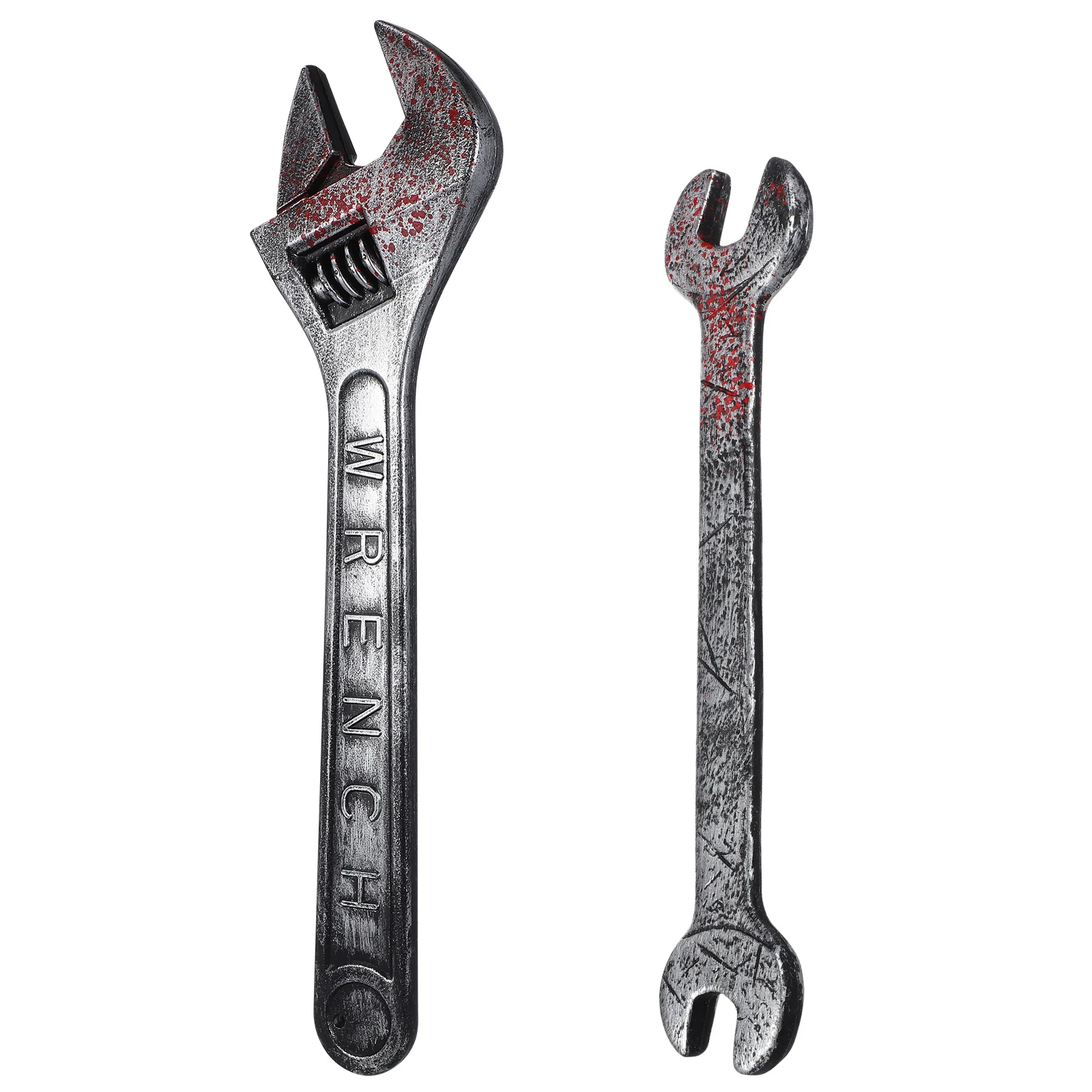 

2pcs Fake Plastic Bloody Wrench Wrench For Halloween Party Decoration Party Haunted House Decoration Tricky