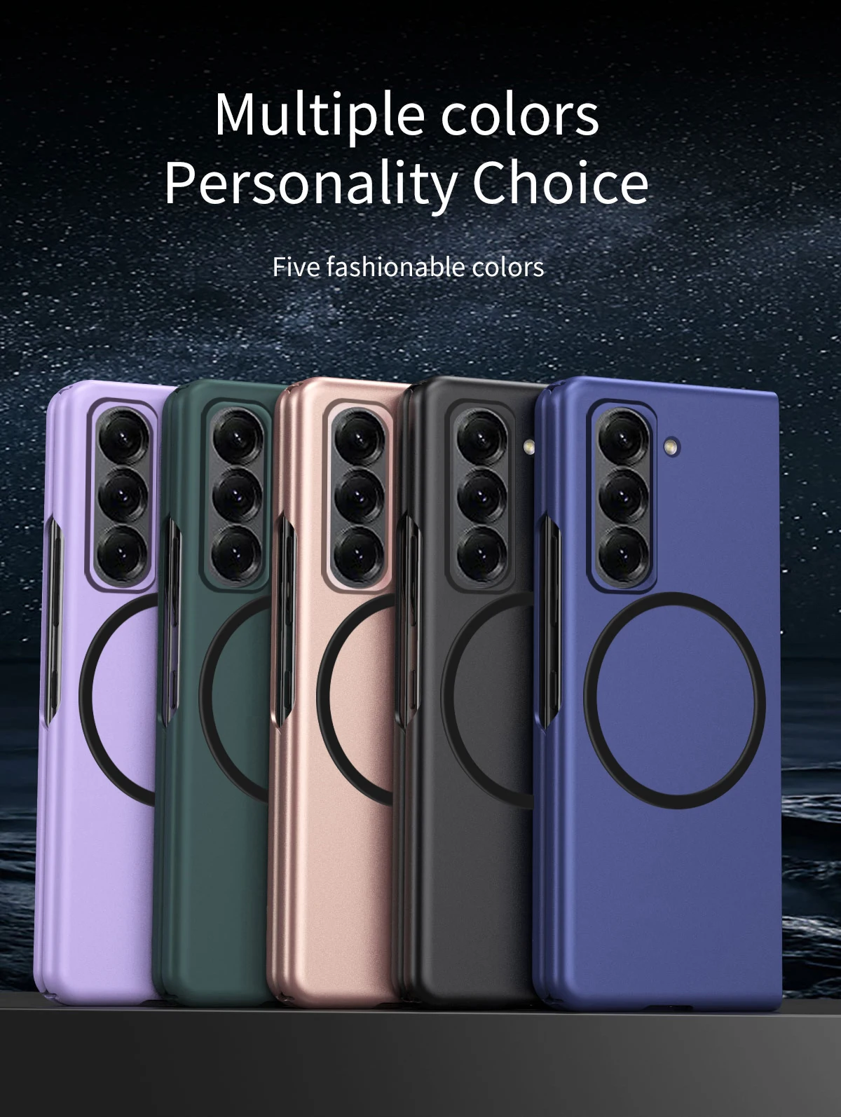 Ultra sottile delicato sulla pelle opaca per Samsung Galaxy Z Fold 6 5 4 3 5G custodia pieghevole magnetica protezione antiurto cover posteriore rigida