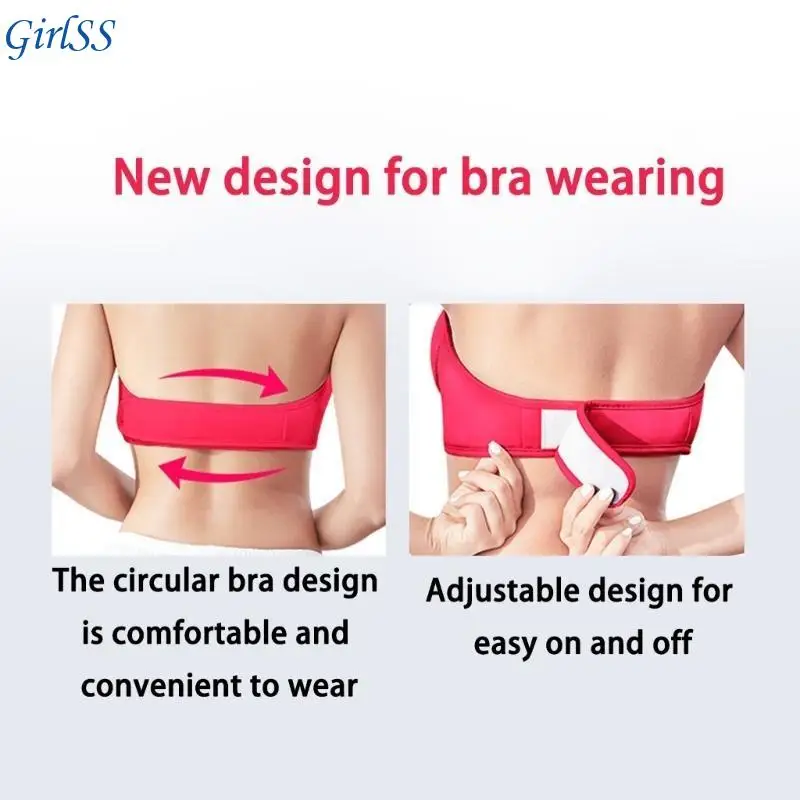 （1 Pack）Electric Bust Massager, Breast Massager Bra, USB Wireless Electric Massagers for Shaping Beautiful Chest Anti T4MB