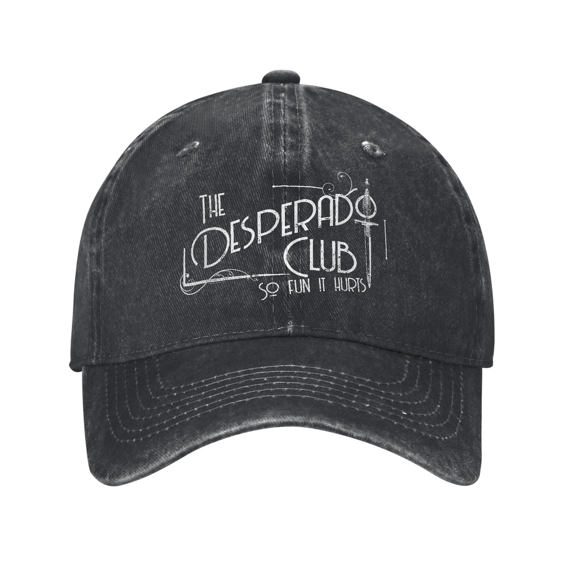 Gorra de béisbol lavada con libro de ciencia ficción The Desperado Club Sign, gorra informal de camionero para el sol, gorras de béisbol para acampar y cazar de verano para mujer y hombre
