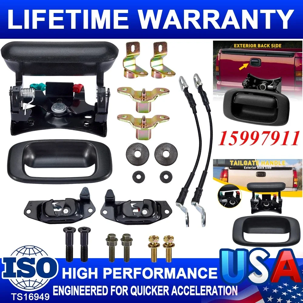 

Комплект для восстановления двери багажника: ручка, накладка, замок для Chevy Silverado GMC Sierra 15997911