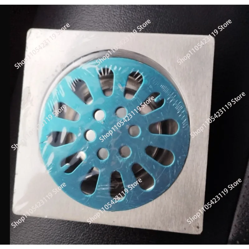 2MM Stainless Steel Floor Drain 10 * 10 Cm Square 50 Drain Fast Deodorant