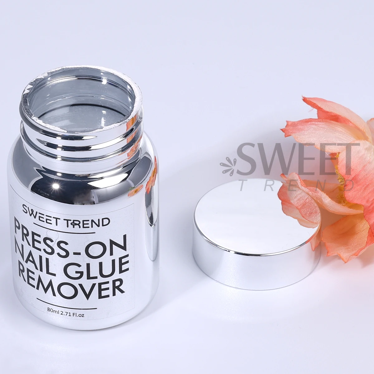 80ml 프레스온 네일 스펀지 리무버 솔루션, 빠른 젤 폴리쉬 네일 디본더, 부드럽고 쉬운 인조 네일 팁 제거 도구, 매니큐어 데코