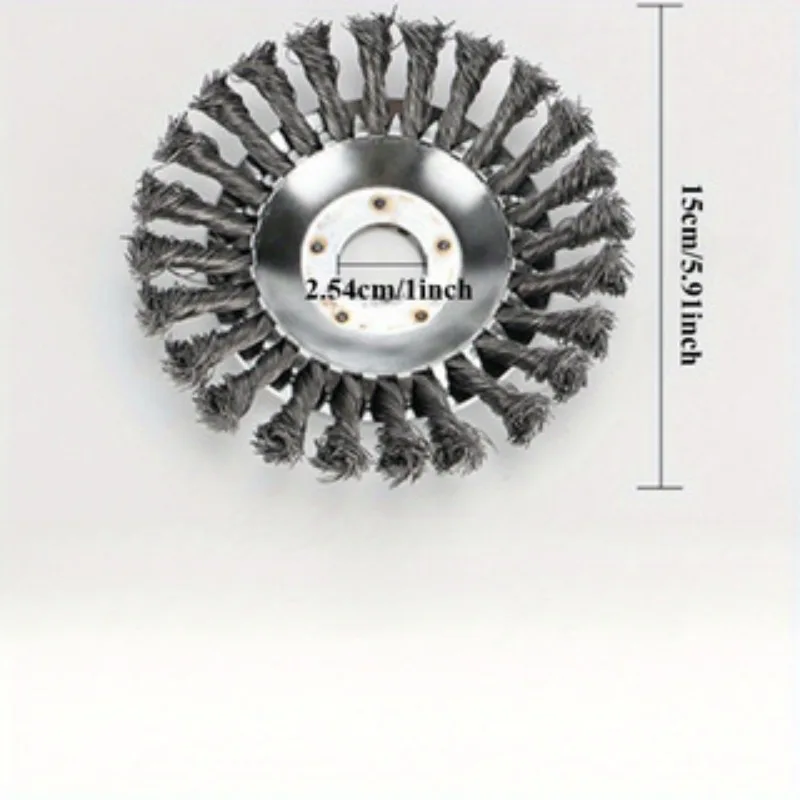 6-inch wire trimmer head, suitable for wire brushes with a 1-inch interface, using twist connection, universal weed cutter