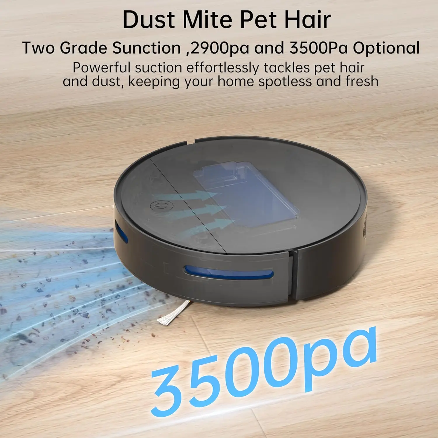 Модернизированный робот-пылесос с мощностью всасывания 3500 Па, робот-пылесос большой пыль 550 мл, пульт дистанционного управления, автоматическая самостоятельная зарядка R
