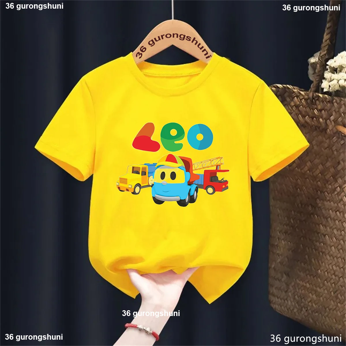 New Boys Tshirt Funny Leo The Truck Tv Show Cartoon Print Toddler T-Shirt Kawaii Girls T Shirt Fashion Boys/Girls Clothes