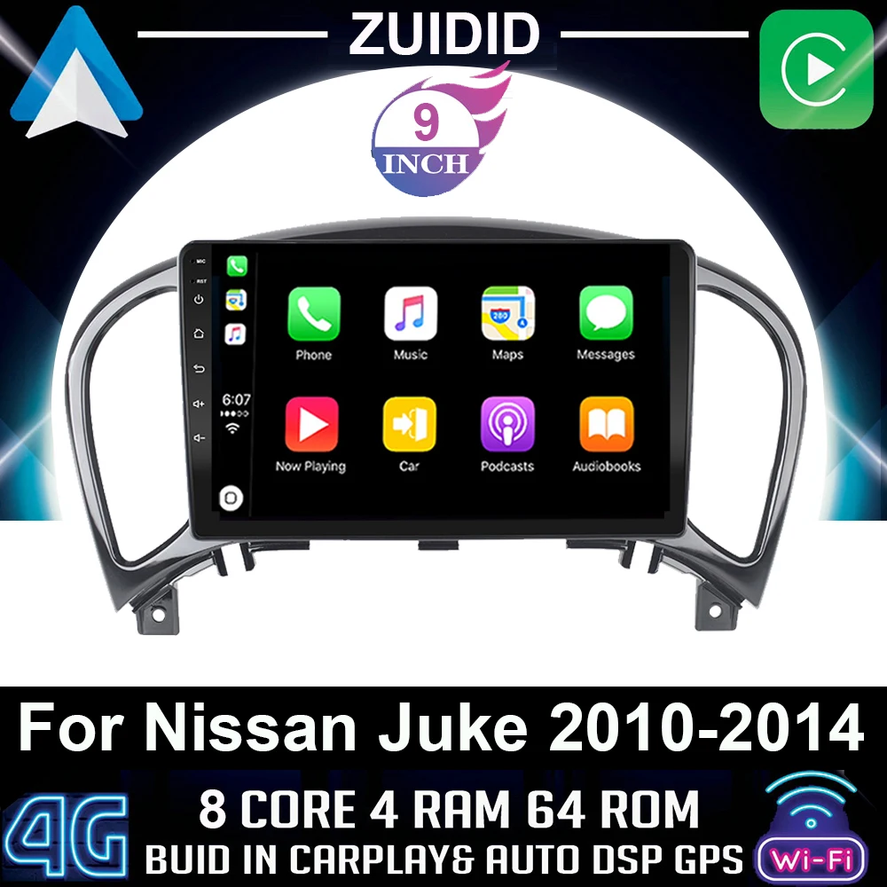 

2din Android 10.1 Car Radio Multimedia Video Player GPS Navigation For Nissan Juke YF15 2010-2014 Head Unit 2din no dvd Carplay