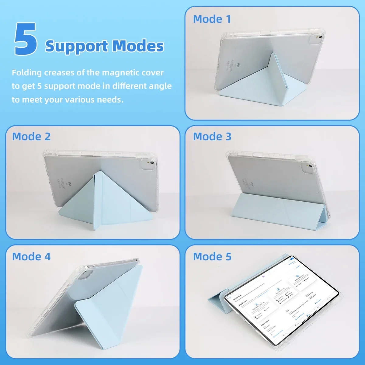 ل 2025 جديد iPad Pro M5 11/13 "iPad A16 11th الجيل HD أكريليك Funda لباد Air M3 M2 Air 11 13 بوصة حافظة كمبيوتر لوحي ذكي