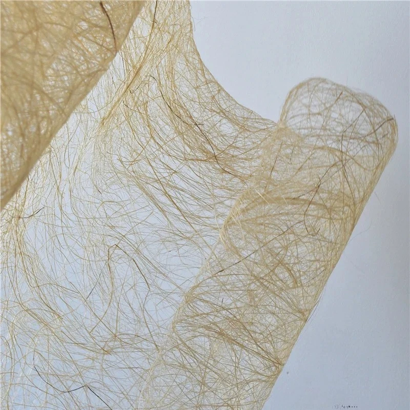Sawdust Woven Bird's Nest Hollowed Out Net Fabric Bamboo Strip Renovation Soft Wood Background Decoration Material Cloth