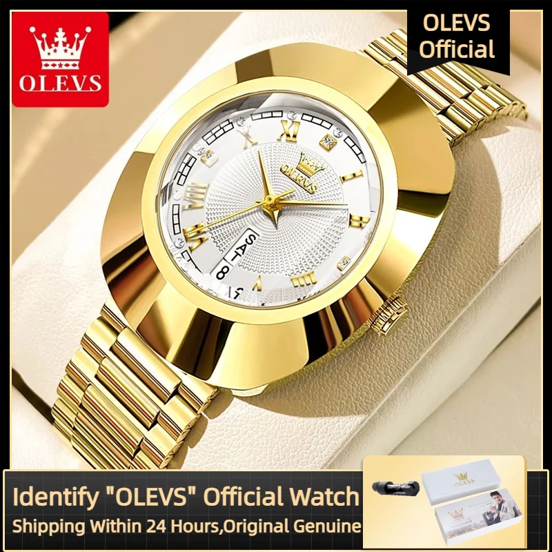 Orologio da donna al quarzo importato originale OELVS cassa in acciaio al tungsteno orologio da donna impermeabile con diamanti eleganti di moda in oro di lusso