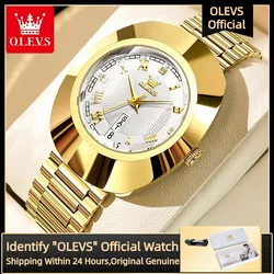 OELVS Original Imported Quartz Women's Watch Tungsten Steel Case Luxury Gold Fashion Elegant Diamond Waterproof Women's Watch
