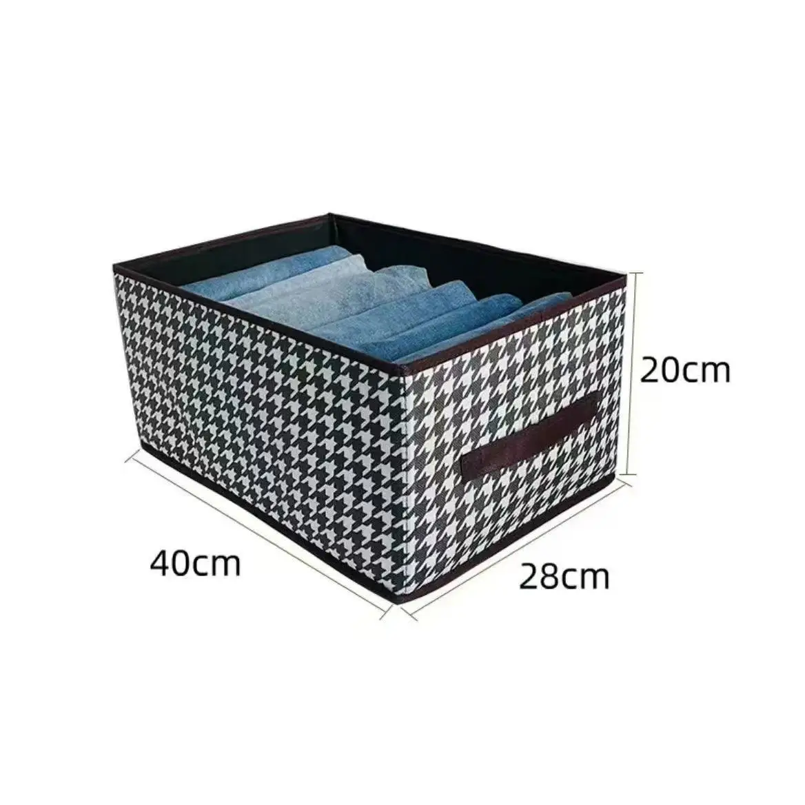 Bird Grid Lidless PP Storage Box Clothes Pants Storage Box Household Wardrobe Organizer Drawer Dormitory Storage