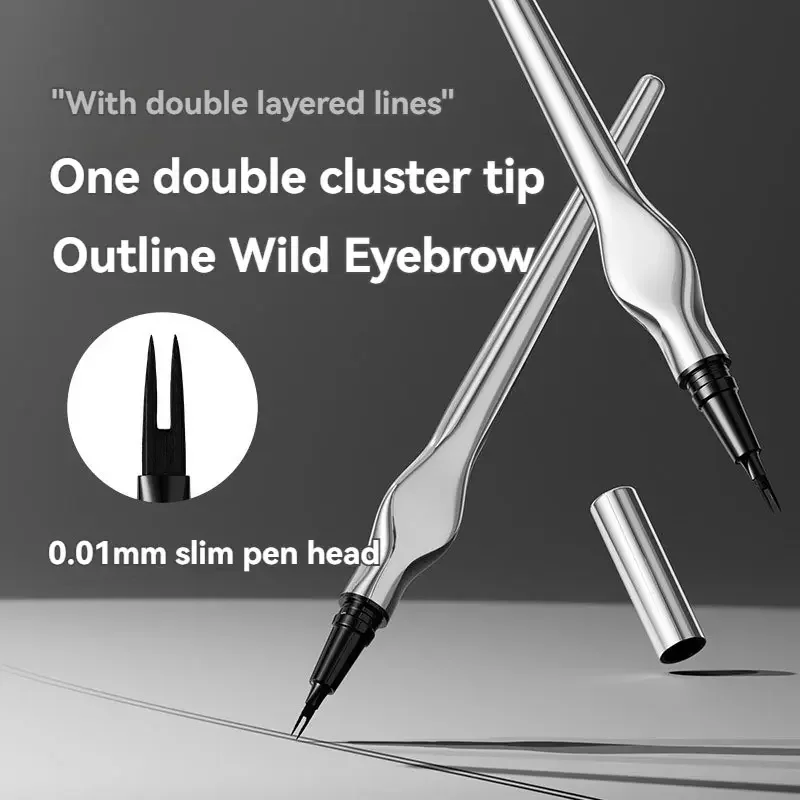 Lápiz líquido para cejas, resistente al agua y al sudor, delineador de ojos, multiusos, secado rápido