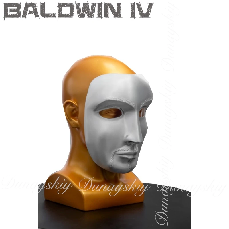 قناع الهالوين Baldwin IV قناع تنكري مضحك وجه أقنعة نمط لامعة وطباعة ثلاثية الأبعاد أزياء تنكرية فردية