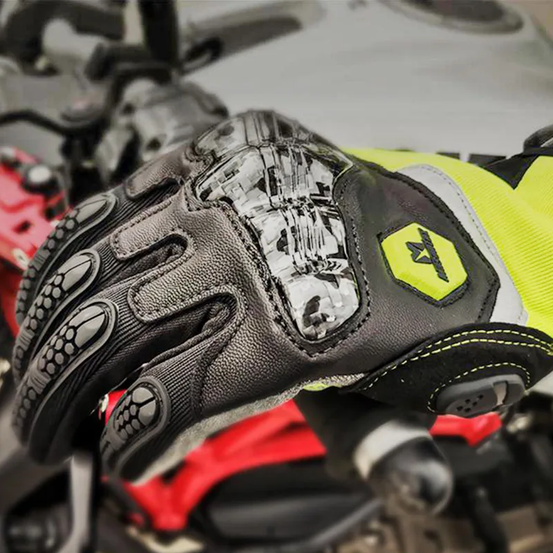 

Летние мотоциклетные перчатки из углеродного волокна, аксессуары для велоспорта, мотокросс, сенсорный экран, Guantes Motos, дышащие мотоциклетные перчатки